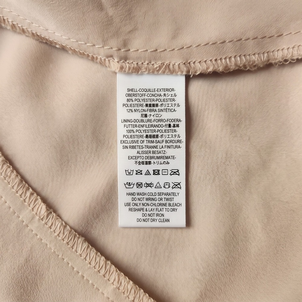 FREE PEOPLE Night Shimmers Mini Dress Size 12 Embroidered Sequin Slip Brown $108 - Picture 7 of 8